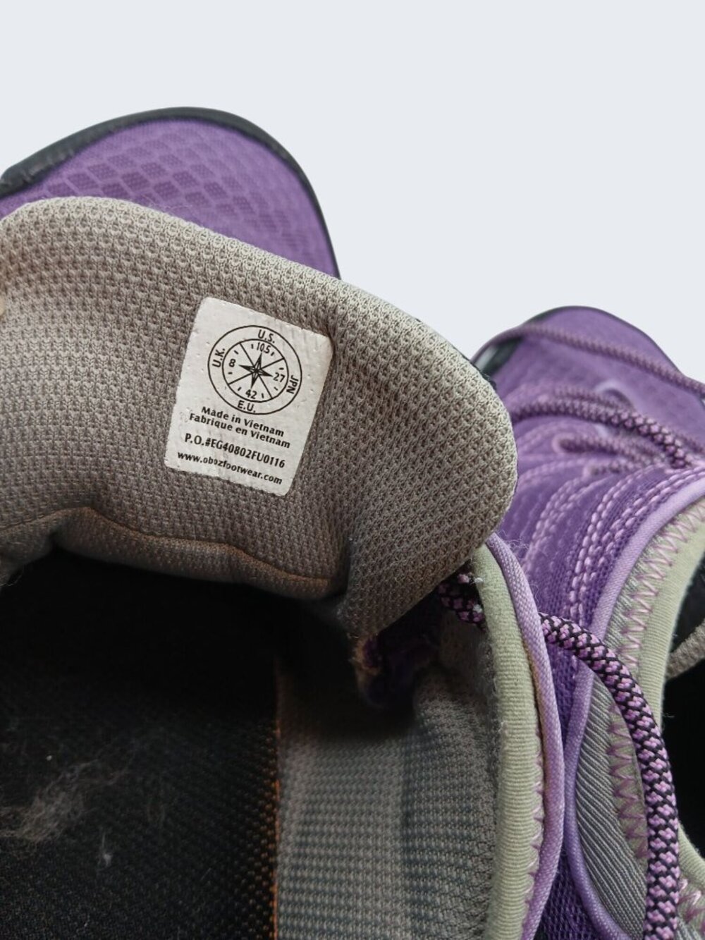 Oboz Womens Pika Hiking Shoe Purple Size USA 10.5 Walking Trails Gorpcore - Picture 6 of 16